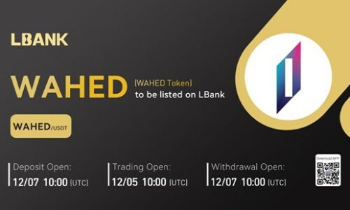 LBank Exchange Will List WAHED Token (WAHED) on December 5, 2022