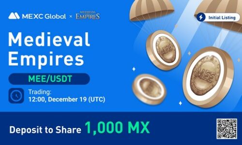 Medieval Empires (MEE) Will Be Listed on Cryptocurrency Trading Platform MEXC on December 19