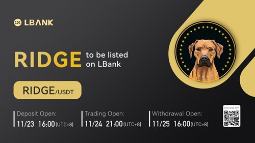 LBank Exchange Will List RIDGE on November 24, 2021