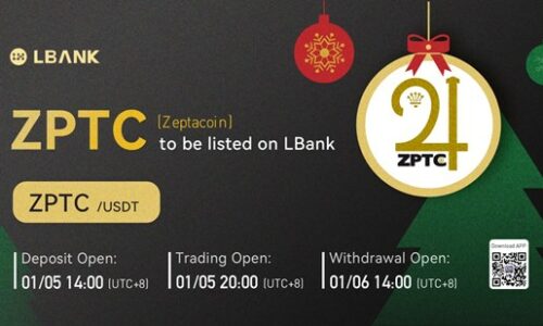 LBank Exchange Will List Zeptacoin (ZPTC) on January 5, 2022