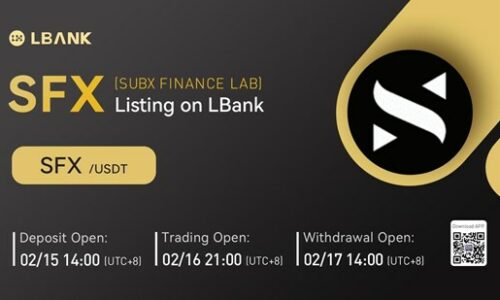 LBank Exchange Will List SUBX FINANCE LAB (SFX) on February 16, 2022