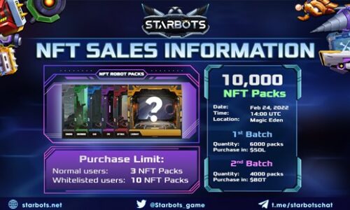 Solana NFT Game, Starbots Announces Its Genesis NFT Sale on Magic Eden