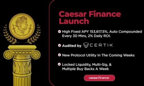 Caesar Finance Delivers APY Over 150,000%, Releases New Roadmap, Automated Staking, New Website, Unique Taxation And Protocol Utility