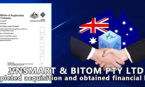 VNSMART acquired BITOM PTY LTD, which has legally held an Australian encryption license.