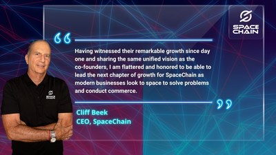 SpaceChain Names Cliff Beek to Lead Global and U.S. Expansion as CEO