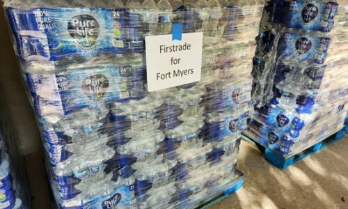 Firstrade Donates Pallets Of Bottled Water To Support Hurricane Ian Relief Efforts