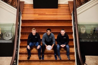 Left to right are BetDEX co-founders Nigel Eccles, Varun Sudhakar, and Stuart Tonner