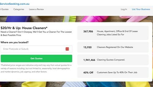 ServiceSeeking Announces 2 Million House Cleaning Quotes Compared on Its Website