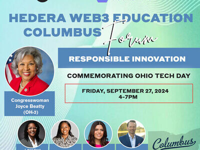 Hedera to Host Web3 Education Forum Featuring U.S. Rep. Joyce Beatty (OH-3) in Columbus on September 27, 2024