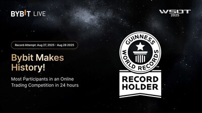 Bybit’s WSOT Achieves New GUINNESS WORLD RECORDS™ Title With Highest Number of Online Trading Participants in a Day
