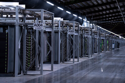 Next-generation ASIC compute infrastructure at the 205-megawatt Vega data center developed and operated by Hut 8, American Bitcoin’s exclusive infrastructure provider.