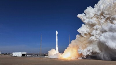 Rocket launch of DeStarlink Genesis-1 satellite, on December 10, 2025. Source: PowerBank Corporation. (CNW Group/PowerBank Corporation)