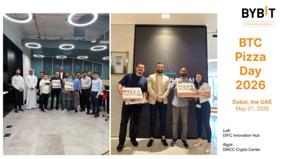 Bybit celebrated Bitcoin Pizza Day with ecosystem partners in Dubai on May 21, 2026.